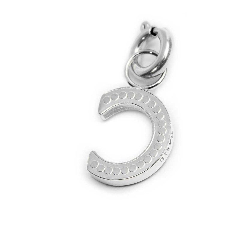 Bracciale con perle di fiume e bracciale a sfere con charm lettera cristalli Bracciale con perle di fiume e bracciale a sfere con charm lettera cristalli