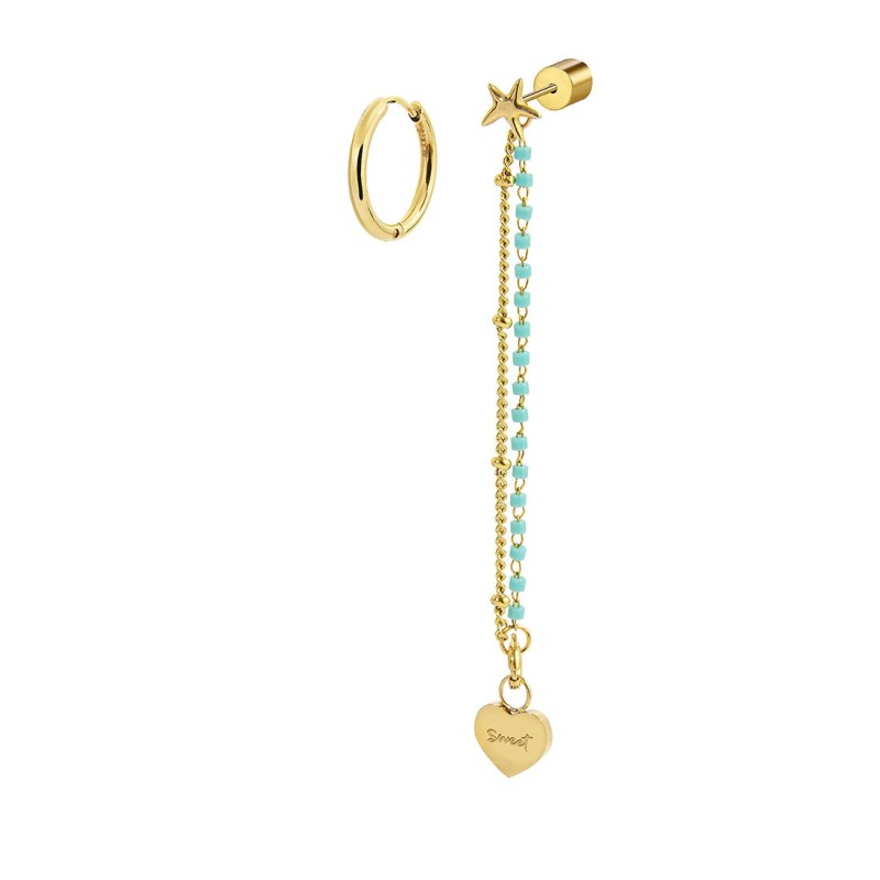 Orecchino multindosso stella marina e miyuki