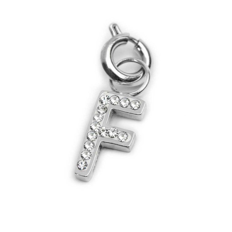 Bracciale con perle di fiume e bracciale a sfere con charm lettera cristalli Bracciale con perle di fiume e bracciale a sfere con charm lettera cristalli