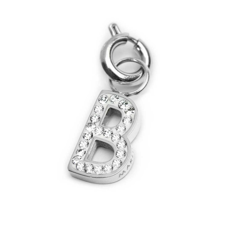 Bracciale con perle di fiume e bracciale a sfere con charm lettera cristalli Bracciale con perle di fiume e bracciale a sfere con charm lettera cristalli
