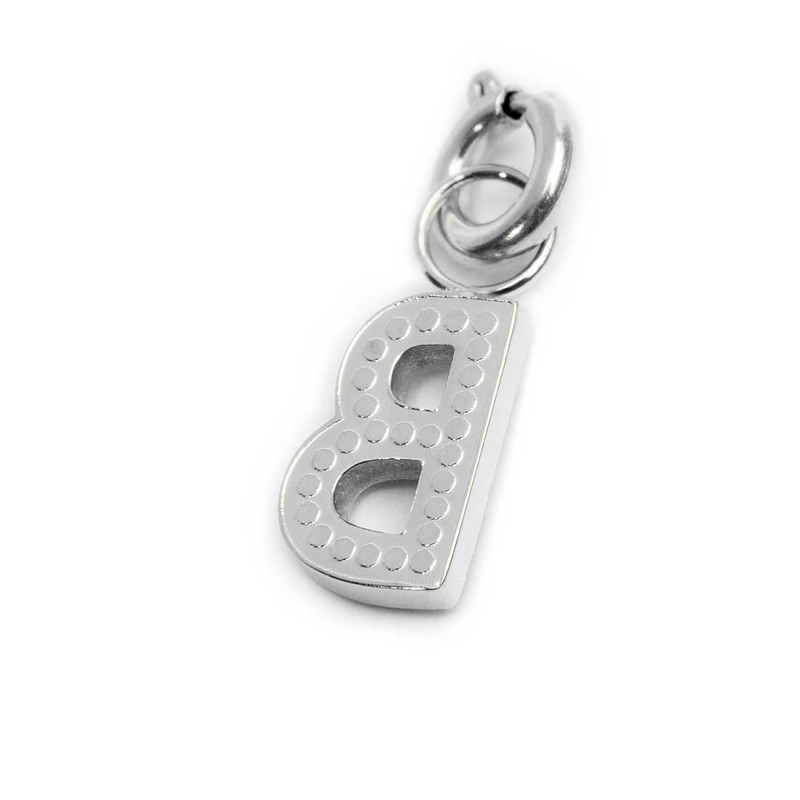 Bracciale con perle di fiume e bracciale a sfere con charm lettera cristalli Bracciale con perle di fiume e bracciale a sfere con charm lettera cristalli