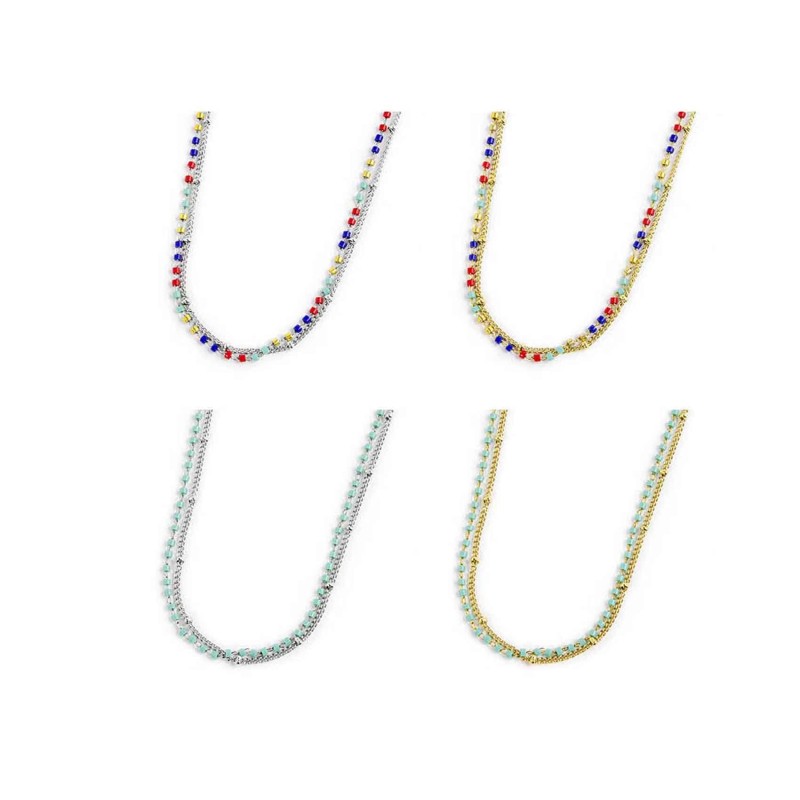 Collana A Catena Metamorph In Acciaio Inox E Silicone Donna