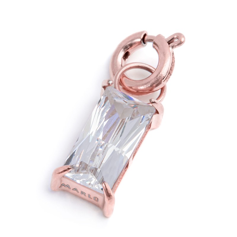 CHARM BAGUETTE CON CUBIC ZIRCONIA CHARM BAGUETTE CON CUBIC ZIRCONIA