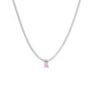 Collana catena snake con zircone baguette