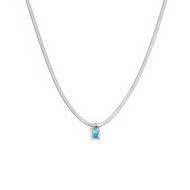 Collana catena snake con zircone baguette Collana catena snake con zircone baguette