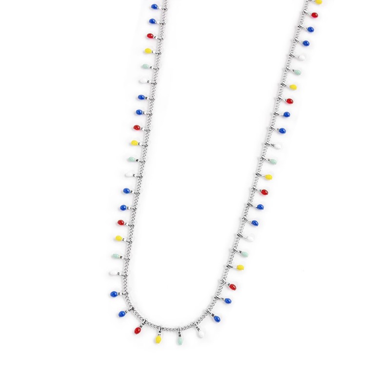 Collana Con Ciondolo Ape Smaltato | Gioiello Insetto Dorato Per Donna | Catena Sottile 45 Cm | Regalo Compleanno