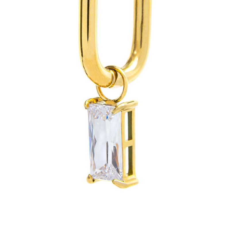 OR MONO OVALE CON CZ BAGUETTE PEND