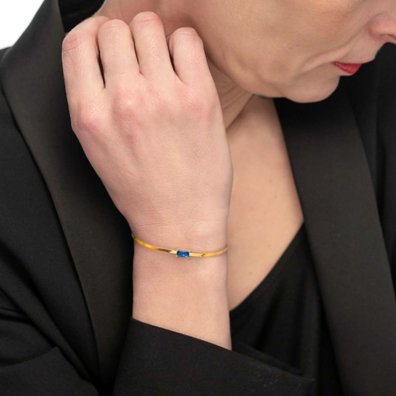 BR SNAKE PIATTA CON CZ BAGUETTE BR SNAKE PIATTA CON CZ BAGUETTE