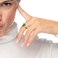 AN A FASCETTA CON CUBIC ZIRCONIA BAGUETTE