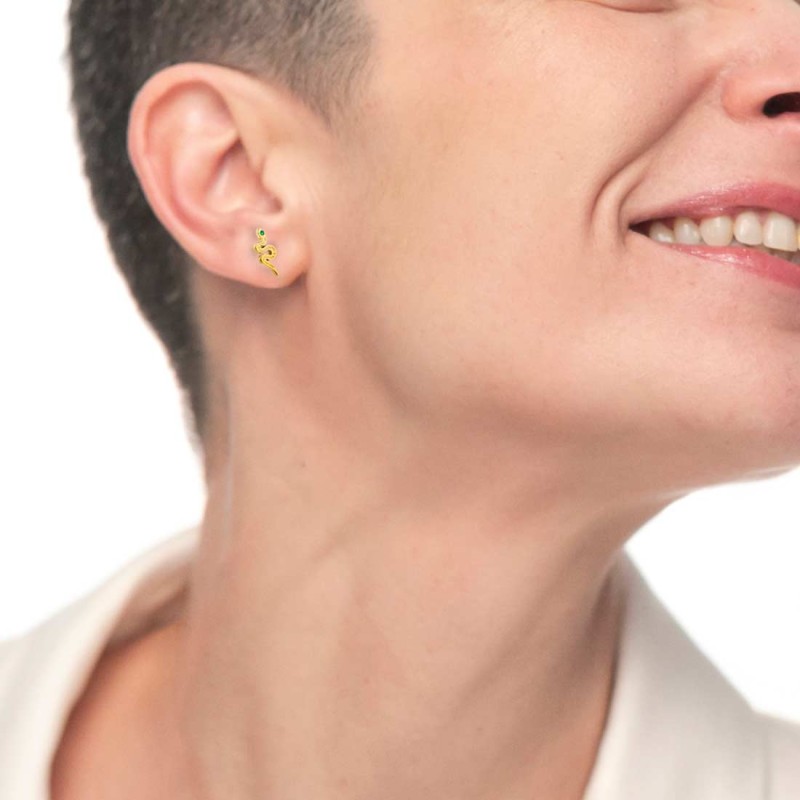 Orecchino a lobo serpente