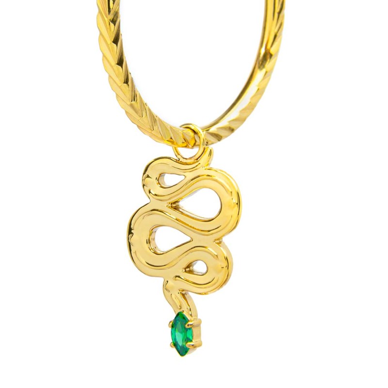 OR MONO ACC CERCHIO CON TEXTURE E CON PEND SERPENTE