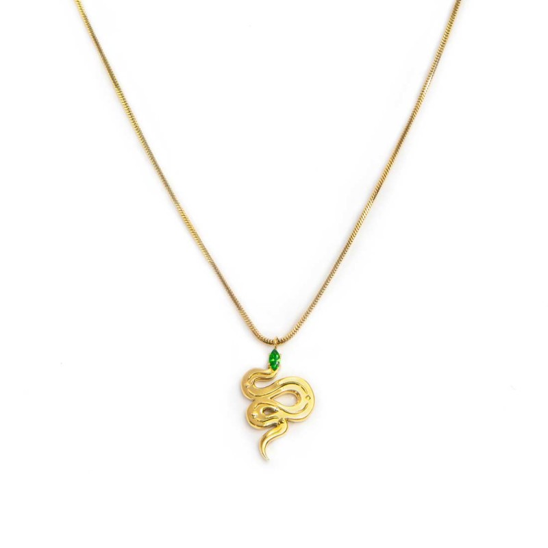 COLLANA CAT SNAKE QUADRATA E SERPENTE PEND COLLANA CAT SNAKE QUADRATA E SERPENTE PEND