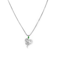 COLLANA CAT SNAKE QUADRATA E SERPENTE PEND