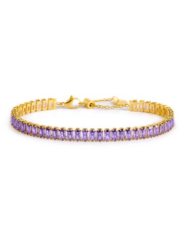Bracciale tennis zirconi baguette