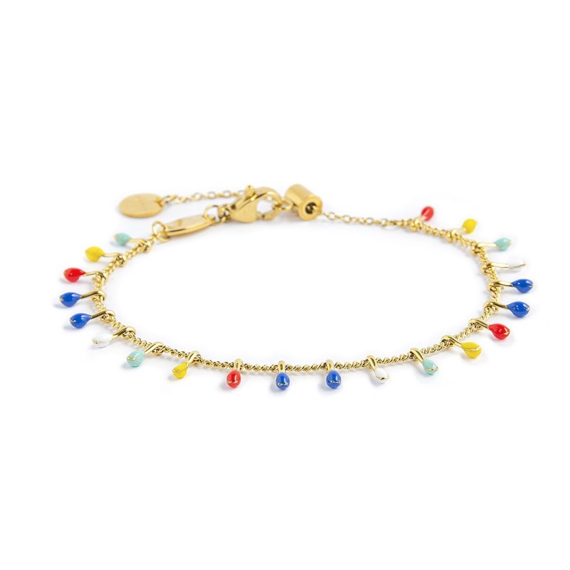 Bracciale con pendenti smaltati