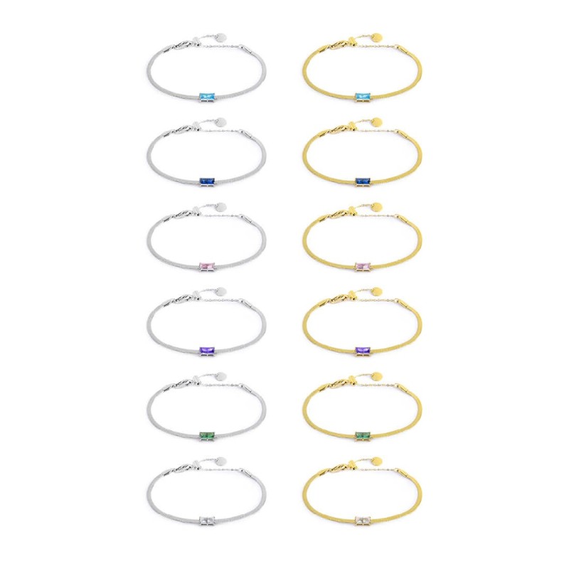 Bracciali con zircone baguette