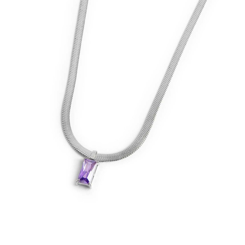 Collane con zircone baguette Collane con zircone baguette