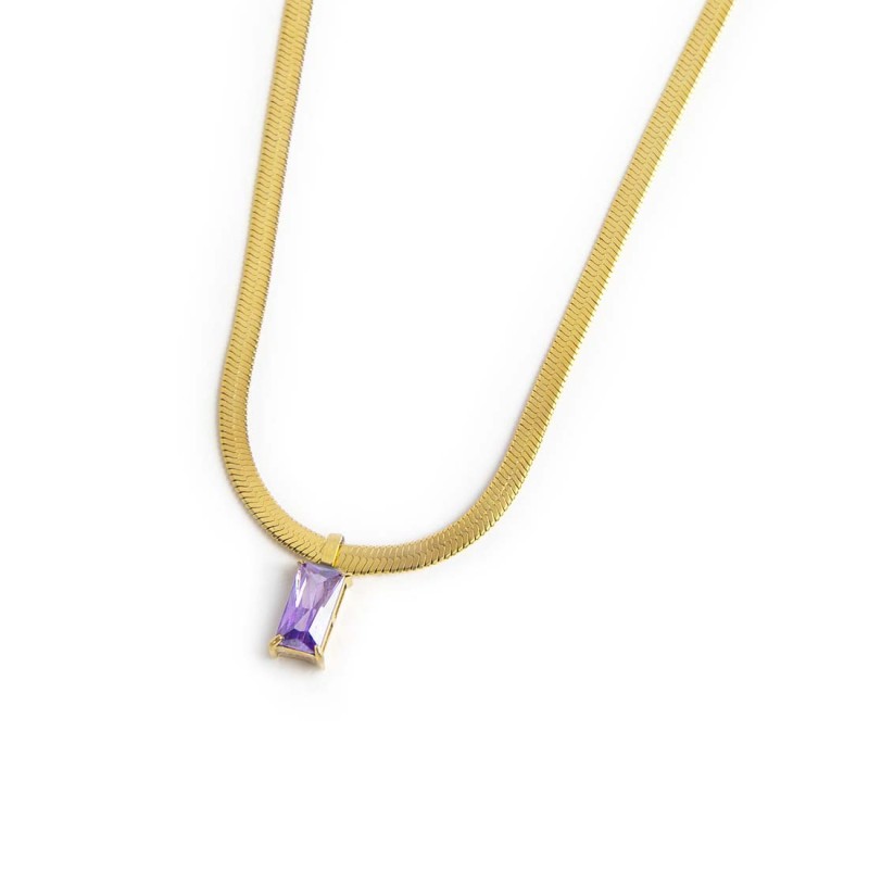 Collana con zircone baguette e collana tennis zirconi baguette