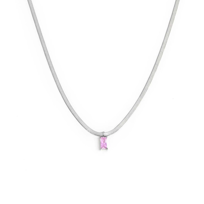 Collana con zircone baguette e collana tennis zirconi baguette