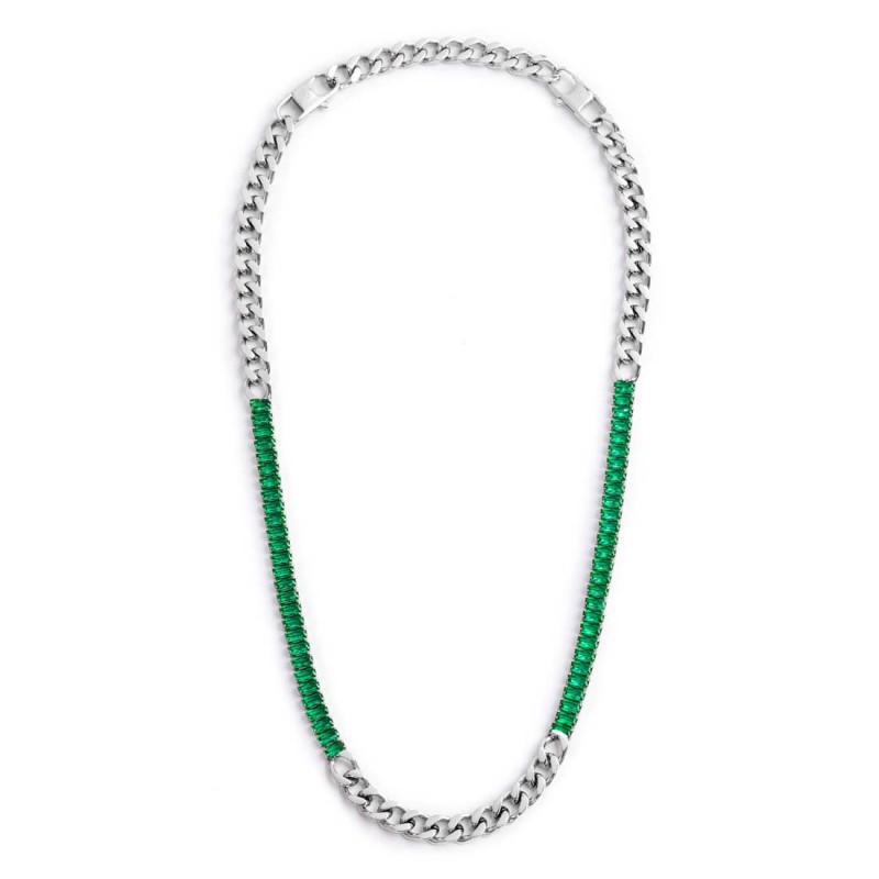 Collana con zircone baguette e collana tennis zirconi baguette