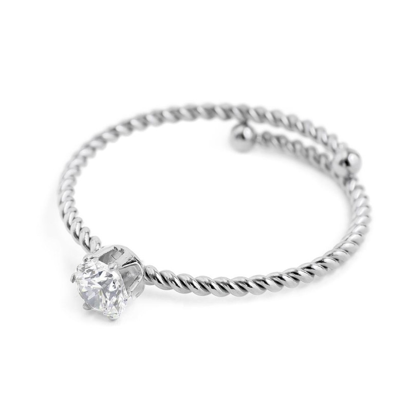 Anelli con zircone e perla