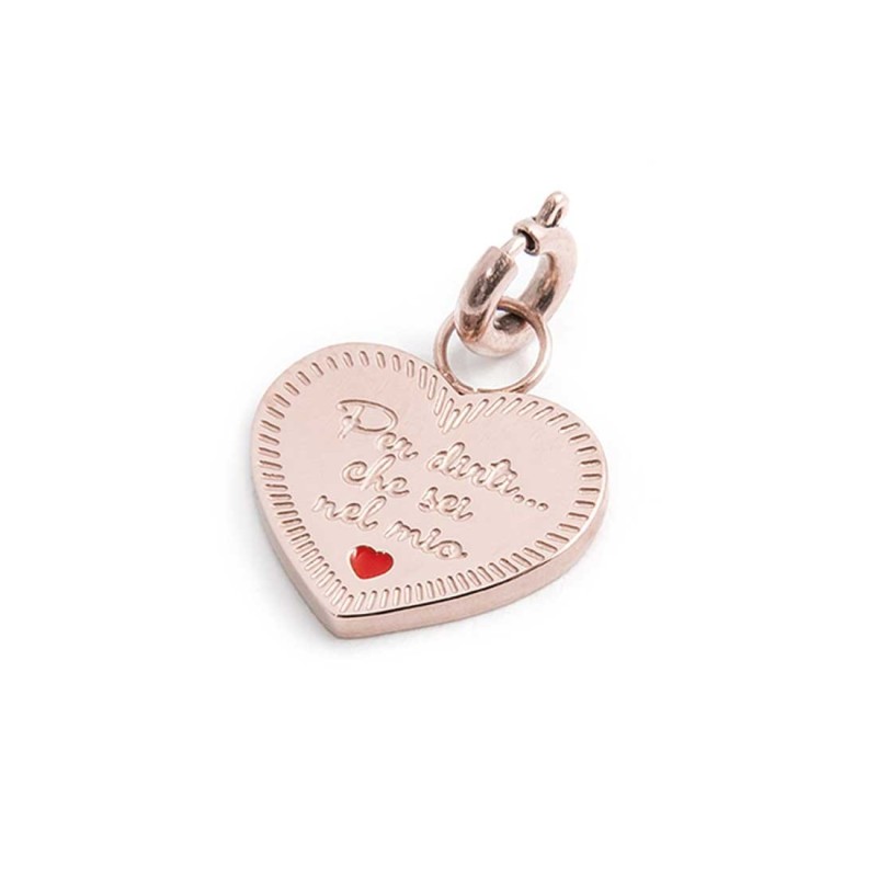 CHARM CUORE MAESTRA CON CZ BIANCO