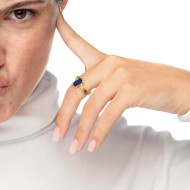 Anelli con zircone baguette