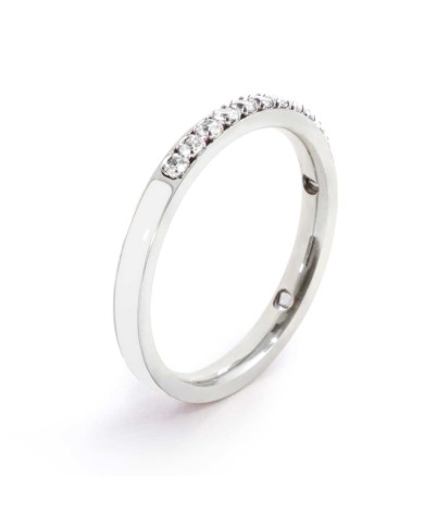 Anello con zirconi e smalto