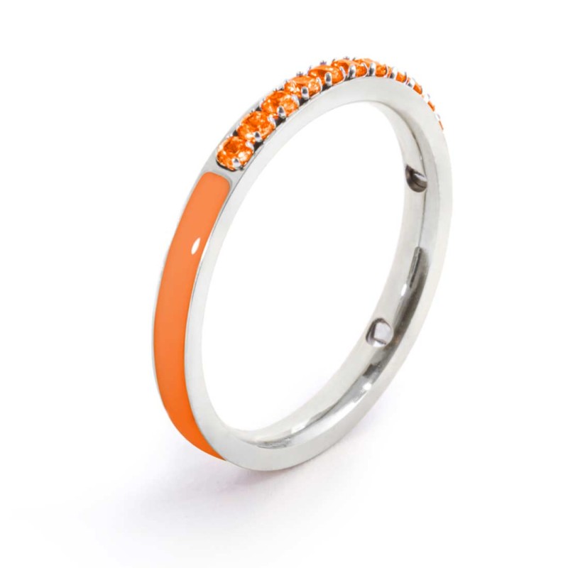 Anello con zirconi e smalto Anello con zirconi e smalto