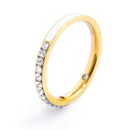 Anello con zirconi e smalto