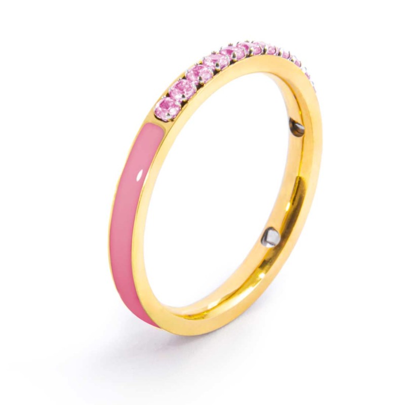 Anello con zirconi e smalto Anello con zirconi e smalto