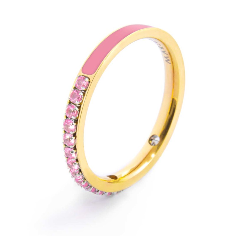 Anello con zirconi e smalto Anello con zirconi e smalto