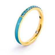 Anello con zirconi e smalto Anello con zirconi e smalto