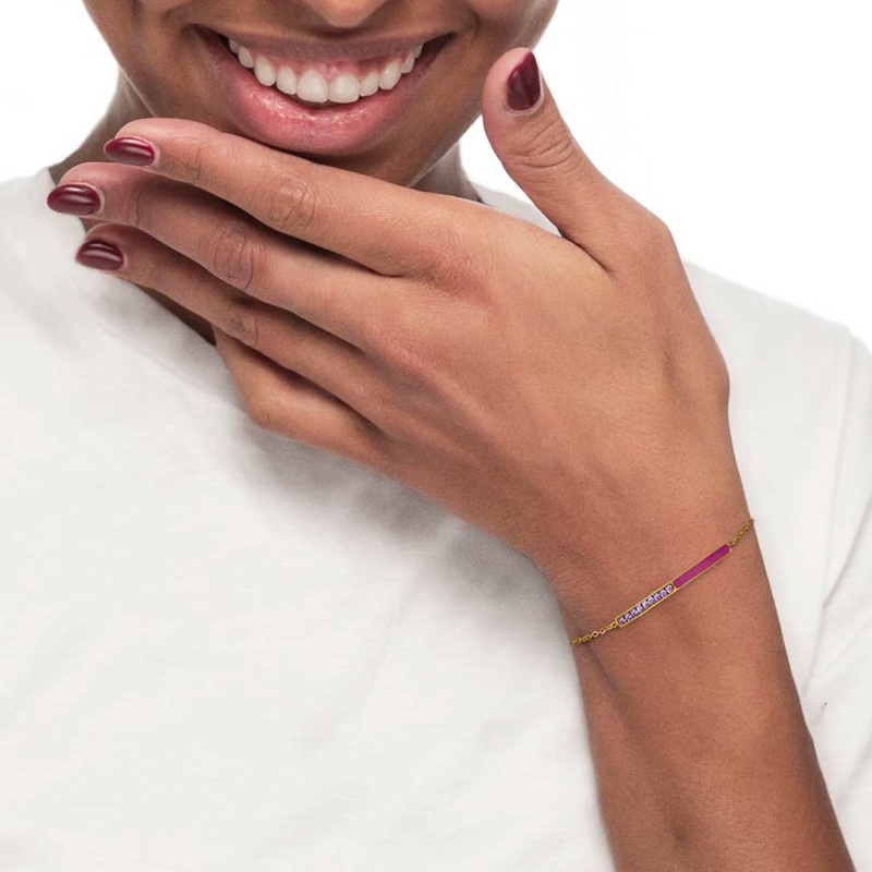 Bracciale con zirconi e smalto Bracciale con zirconi e smalto