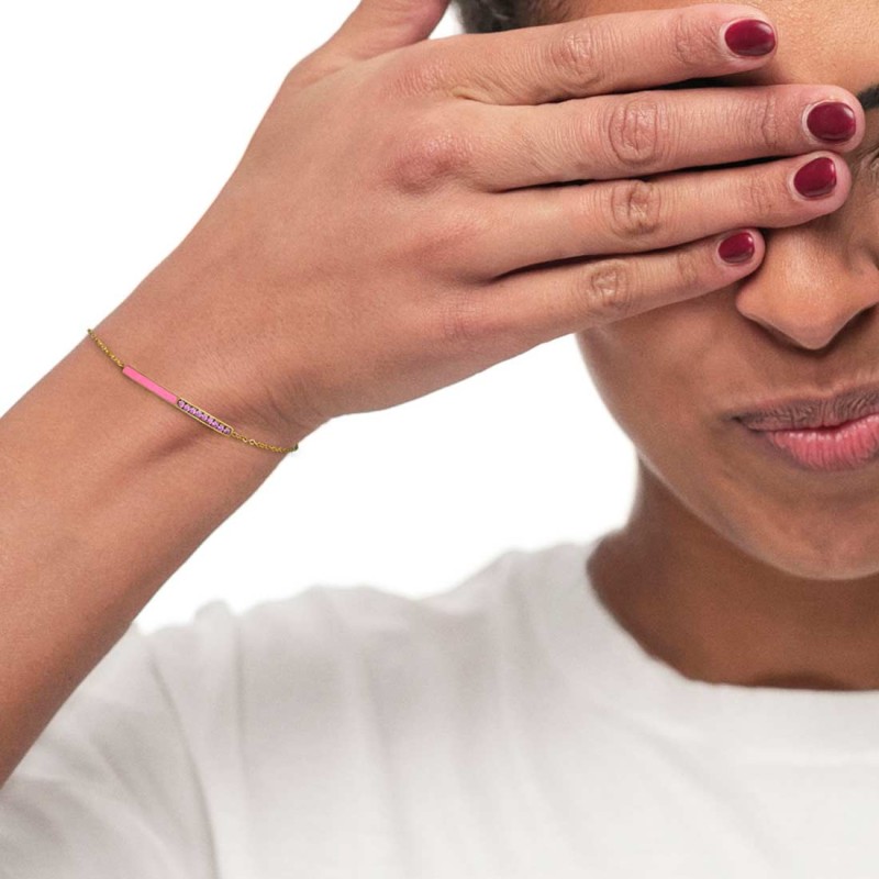 Bracciale con zirconi e smalto Bracciale con zirconi e smalto