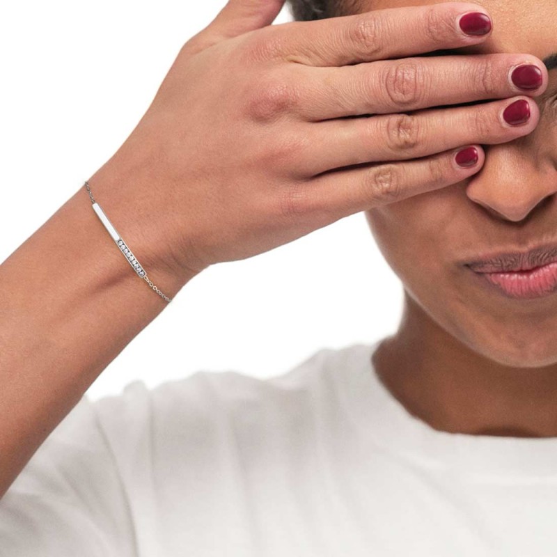 Bracciale con zirconi e smalto