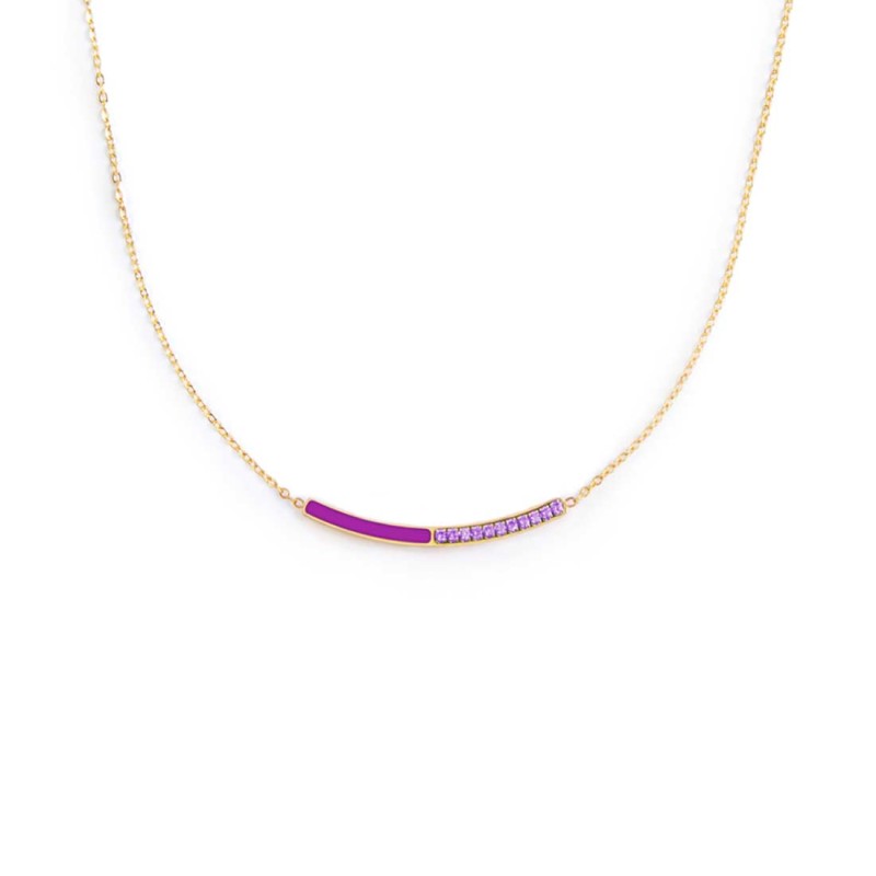 COLLANA CON CZ E SMALTO COLLANA CON CZ E SMALTO