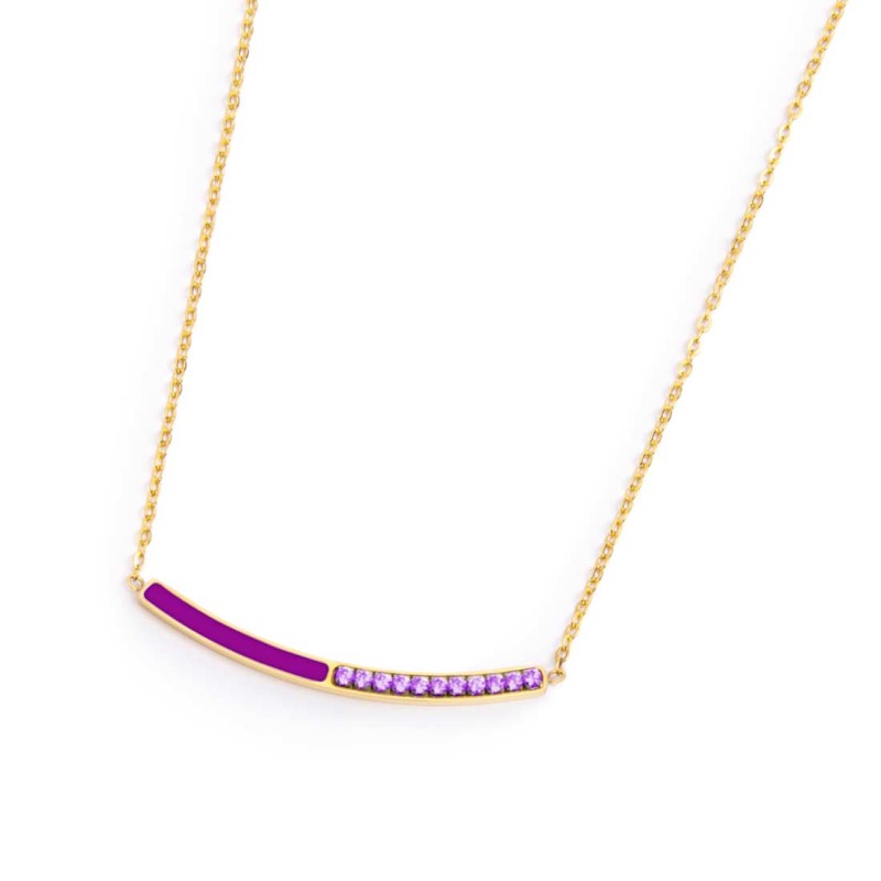 COLLANA CON CZ E SMALTO COLLANA CON CZ E SMALTO