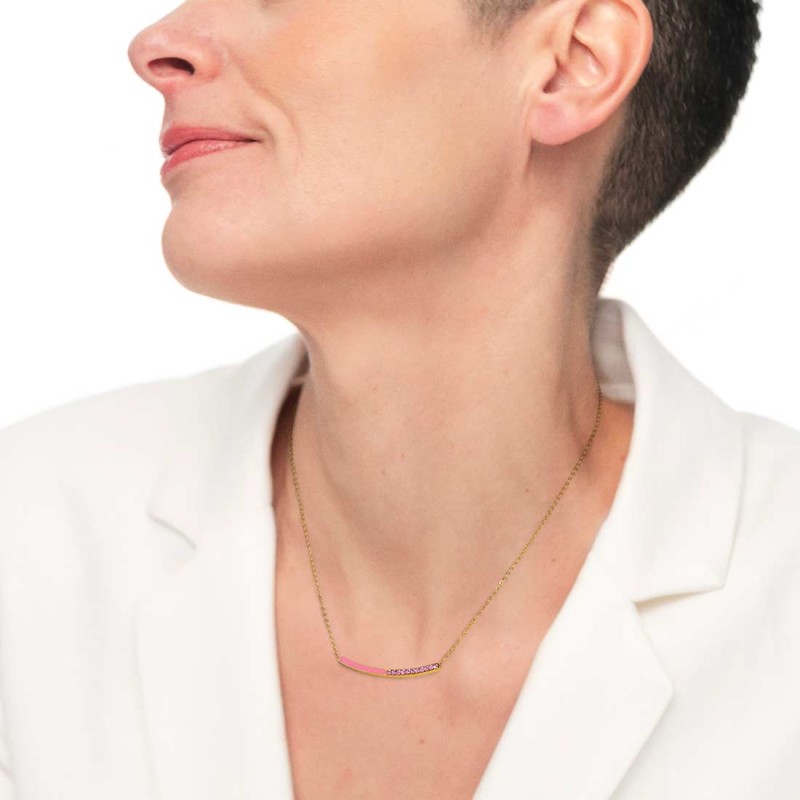 COLLANA CON CZ E SMALTO