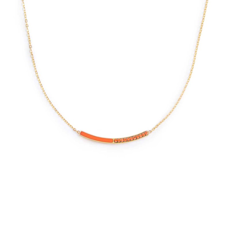 COLLANA CON CZ E SMALTO COLLANA CON CZ E SMALTO
