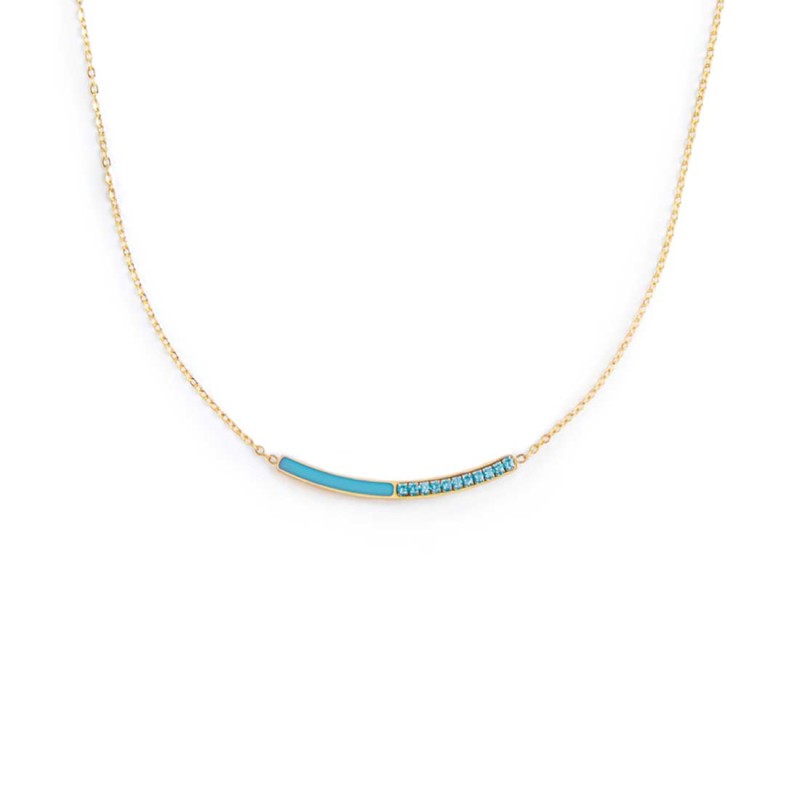 COLLANA CON CZ E SMALTO COLLANA CON CZ E SMALTO