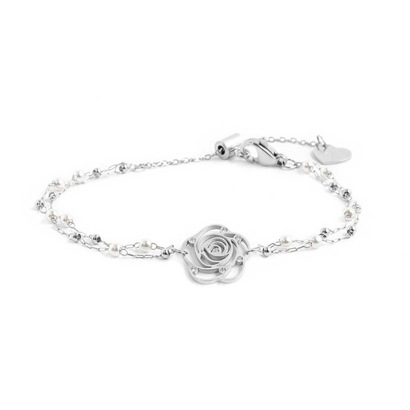 Bracciale con rosa con cristalli Bracciale con rosa con cristalli