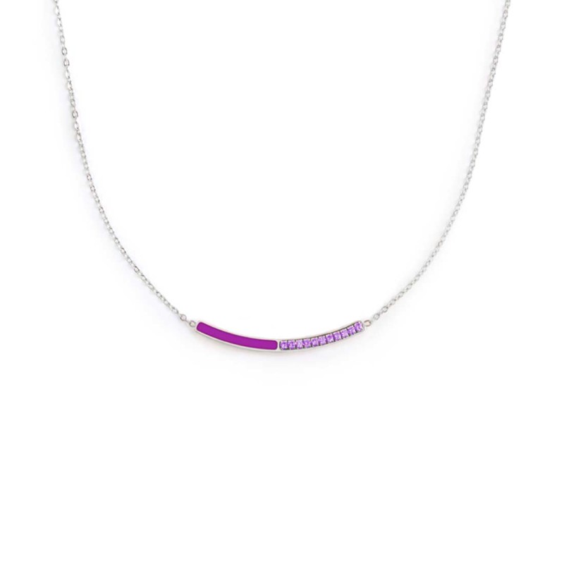 COLLANA CON CZ E SMALTO COLLANA CON CZ E SMALTO