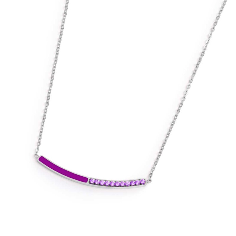 COLLANA CON CZ E SMALTO COLLANA CON CZ E SMALTO