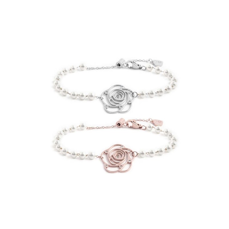 Bracciale con rosa con cristalli Bracciale con rosa con cristalli