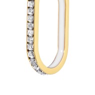 OR MONO OVALE CON CZ E SMALTO