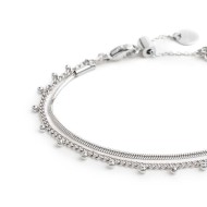 BRACCIALE CATENA SNAKE QUAD E GRUM CON SFERE