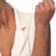 Bracciale doppia catena snake e grumetta con sfere Bracciale doppia catena snake e grumetta con sfere