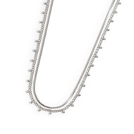 COLLANA CATENA SNAKE QUAD E GRUM CON SFERE