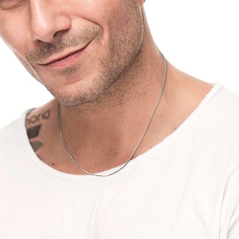 Collana catena snake quadrata